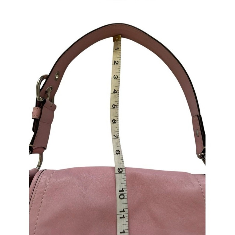 Coach Baby Pink Y2K Soho Pleated Flap Shoulder Bag Silver Hardware - Picture 15 of 15